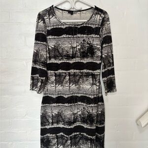 Black and White Patterned Dress